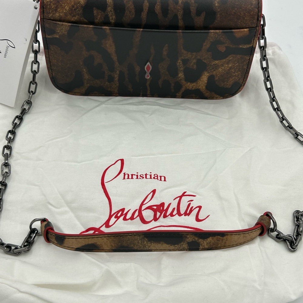Women's Christian Louboutin, Paloma Bengali, leather clutch/shoulder bag - Picture 2 of 14